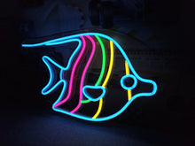 Load image into Gallery viewer, Fish neon sign, Neon fish sign, Neon tropical fish sign, Tropical fish LED sign, Tropical fish neon light, Custom neon fish sign, Tropical fish neon art
