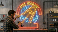 Load image into Gallery viewer, I'm first neon sign, Sputnik neon sign, Satellite neon sign, Orbit neon sign
