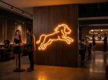Load image into Gallery viewer, Leaping Lion Neon Sign, Jumping Lion Neon Sign, Pouncing Lion Neon Sign
