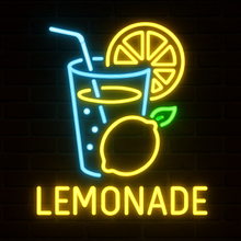 Load image into Gallery viewer, Lemonade Neon Sign – Lemon Drink Neon Light for Bar, Kitchen, Cafe or Summer Decor
