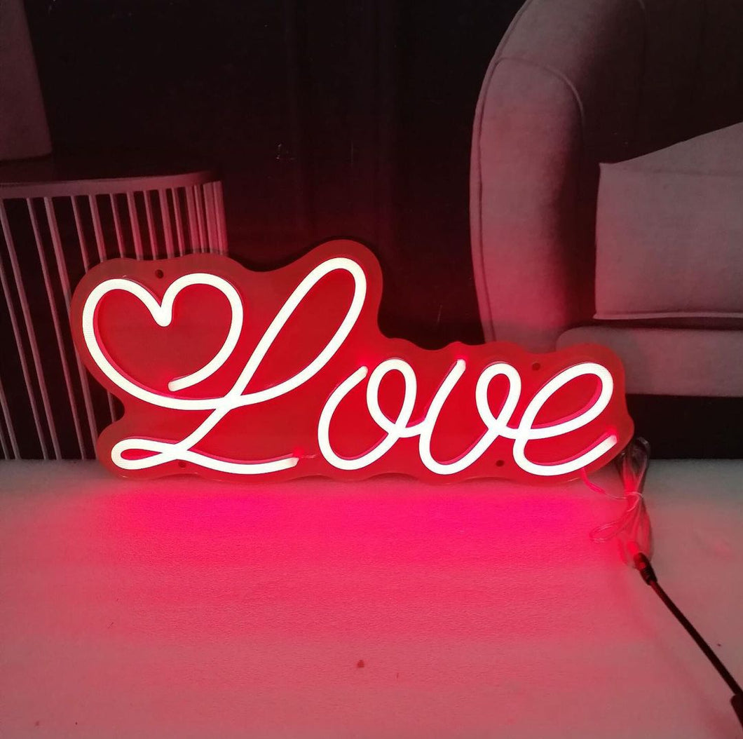Love Neon Sign, Love Led Sign, Love Light Neon, Neon Love Heart Sign, Neon Sign Wedding