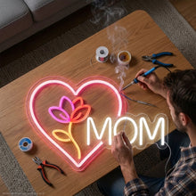 Load image into Gallery viewer, Mother's Day Neon Sign, Happy Mother's Day Neon Sign, Mom Celebration Neon Sign
