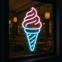 Load image into Gallery viewer, Ice Cream Neon Sign, Ice Cream Led Sign Summer vibes neon sign, Frozen delights neon sign
