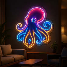 Load image into Gallery viewer, Octopus Neon Sign, Sea Creature Neon Sign, Kraken Tentacles Neon Sign Multicolor

