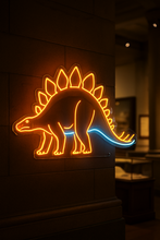 Load image into Gallery viewer, Stegosaurus Neon Sign, Jurassic Dinosaur Neon Sign, Plate-Backed Dino Neon Sign
