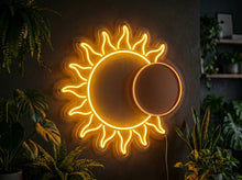Load image into Gallery viewer, Venus and Sun neon sign, Venus planet neon sign, Solar transit neon sign
