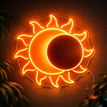 Load image into Gallery viewer, Venus and Sun neon sign, Venus planet neon sign, Solar transit neon sign
