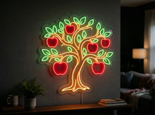 Load image into Gallery viewer, Apple Tree Neon Sign, Apple Orchard Neon Sign, Fruit Tree Neon Sign Multicolor
