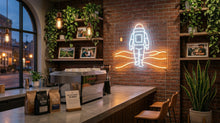 Load image into Gallery viewer, Walking astronaut neon sign, Spaceman neon sign, Space walker neon sign
