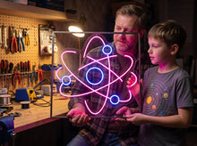 Load image into Gallery viewer, Atom - LED Neon Sign, Molecule neon sign, molecule neon light, human molecule led sign
