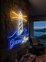 Load image into Gallery viewer, Guiding Light Neon Sign, Lighthouse Neon Sign, Beacon Light Neon Sign
