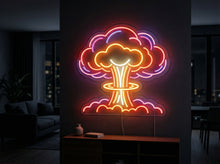 Load image into Gallery viewer, Nuclear explosion neon sign, Mushroom cloud neon sign, Atomic blast neon sign Multicolor
