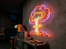 Load image into Gallery viewer, Nuclear explosion neon sign, Mushroom cloud neon sign, Atomic blast neon sign
