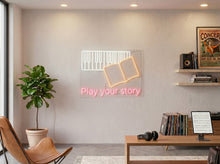Load image into Gallery viewer, Play your story neon sign, Piano keys neon sign, Musical keyboard neon sign

