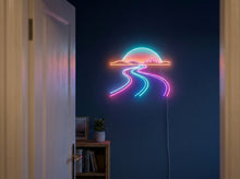 Load image into Gallery viewer, Desert Road Neon Sign, Open Highway Neon Sign, Southwest Desert Neon Sign
