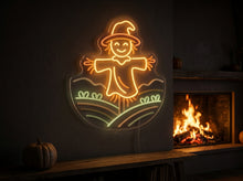 Load image into Gallery viewer, Scarecrow Neon Sign, Farm Scarecrow Neon Sign, Harvest Field Neon Sign Multicolor
