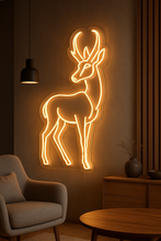 Load image into Gallery viewer, Antelope Silhouette neon sign, African Antelope neon sign, Savanna Antelope neon sign
