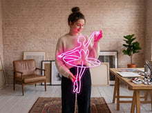 Load image into Gallery viewer, Ballerina Neon Sign, Ballet Dancer Neon Sign, Ballet Silhouette Neon Sign
