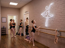Load image into Gallery viewer, Ballerina Neon Sign, Ballet Dancer Neon Sign, Ballet Silhouette Neon Sign
