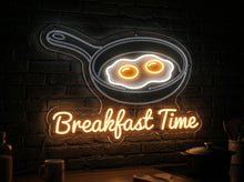 Load image into Gallery viewer, Fried Egg Neon Sign, Breakfast Neon Sign, Sunny Side Up Neon Sign warm white

