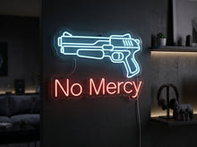 Load image into Gallery viewer, No Mercy neon sign, Blaster neon sign, Ray gun neon sign, Space gun neon sign
