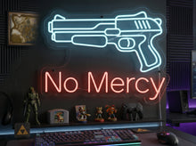 Load image into Gallery viewer, No Mercy neon sign, Blaster neon sign, Ray gun neon sign, Space gun neon sign
