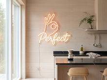 Load image into Gallery viewer, Perfect neon sign, OK hand neon sign, A-OK sign neon sign, Hand gesture neon sign
