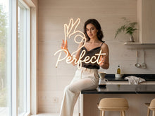 Load image into Gallery viewer, Perfect neon sign, OK hand neon sign, A-OK sign neon sign, Hand gesture neon sign
