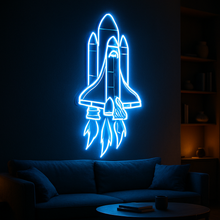 Load image into Gallery viewer, Space Shuttle Launch neon sign, Rocket Launch neon sign, Shuttle Takeoff neon sign
