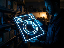 Load image into Gallery viewer, Washing Machine Neon Sign, Laundromat Neon Sign,Laundry Neon Sign
