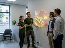 Load image into Gallery viewer, Burger Hot Dog neon sign, American Diner neon sign, Grill Sausage neon sign
