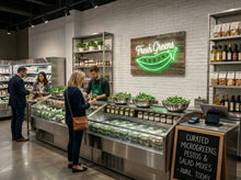 Load image into Gallery viewer, Peas neon sign Fresh Greens, green peas neon sign, garden peas neon sign
