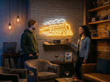 Load image into Gallery viewer, Vintage train neon sign,Steam locomotive neon sign, Antique engine neon sign,
