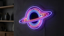 Load image into Gallery viewer, Black hole neon sign, Event horizon neon sign, Space singularity neon sign
