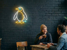Load image into Gallery viewer, Tuxedo Penguin neon sign, Waddle Penguin neon sign, Icy Penguin neon sign
