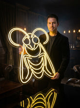 Load image into Gallery viewer, Moth Neon Sign, Luna wing neon sign, Forest insect neon sign, Antennae neon sign
