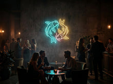 Load image into Gallery viewer, Koi fish dao neon sign, Yin yang koi neon sign, Zen koi fish neon sign
