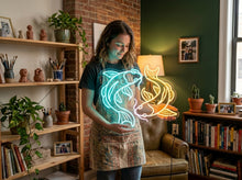Load image into Gallery viewer, Koi fish dao neon sign, Yin yang koi neon sign, Zen koi fish neon sign
