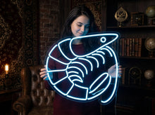 Load image into Gallery viewer, Shrimp Neon Sign, Seafood Neon Sign, Prawn Neon Sign
