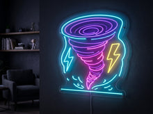 Load image into Gallery viewer, Tornado neon sign, Lightning storm neon sign, Twister neon sign, Cyclone neon sign Multicolor
