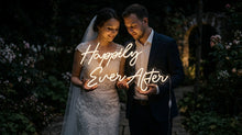 Load image into Gallery viewer, Happily Ever After neon sign, wedding neon sign, wall decor neon sign, wedding decor
