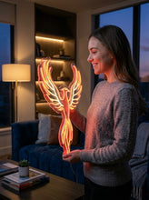 Load image into Gallery viewer, Phoenix Neon Sign, Rising firebird neon sign, Mythic phoenix neon sign
