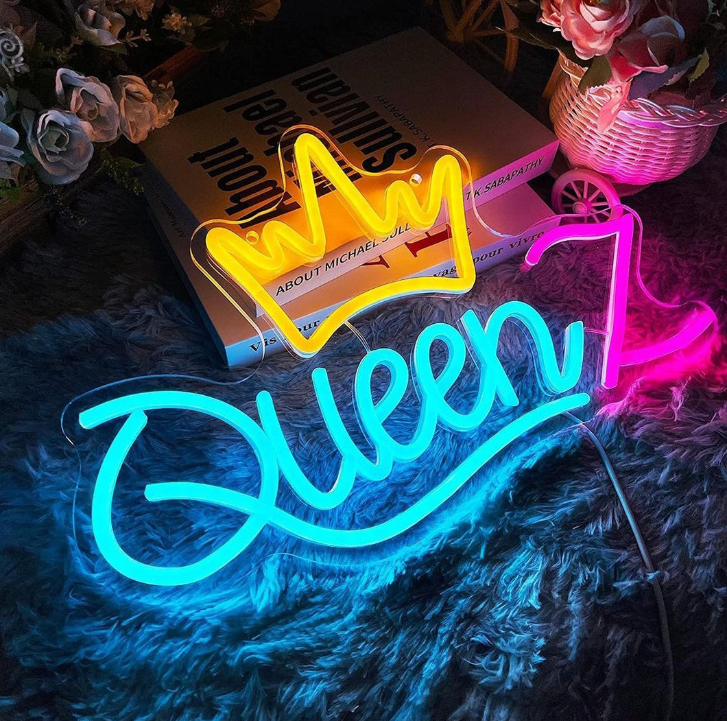 Queen Crown Custom Neon Sign, Mother's Day Gift, Wedding Decor, Gift for Mom,Queen Sign,Crown Sign,