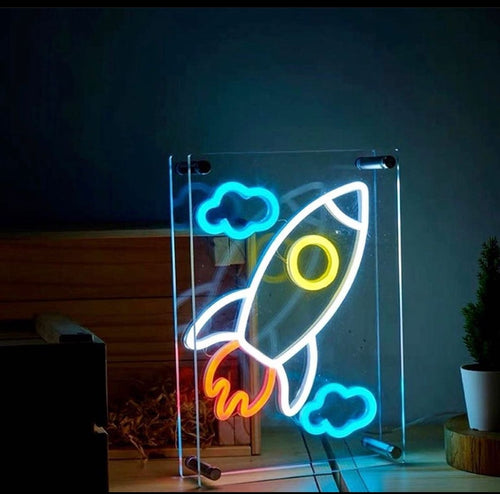Rocket Led Sign, Rockets Led Sign,Rocket Neon Sign, Spaceship Led Signs