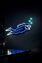 Load image into Gallery viewer, Scuba Diver neon sign, Underwater Diver neon sign, Scuba Diving neon sign Multicolor
