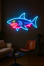 Load image into Gallery viewer, Great White Shark Neon Sign, Fierce Shark Neon Sign, Marine Predator Neon Sign Multicolor
