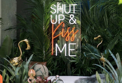 Shut Up and Kiss Me Neon light, Wedding Sign