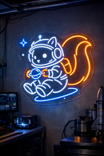 Load image into Gallery viewer, Squirrel astronaut neon sign, Space squirrel neon sign, Astro squirrel neon sign Multicolor
