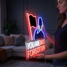 Load image into Gallery viewer, Veterans Day Neon Sign, Thank You Veteran Neon Sign, Military Tribute Neon Sign
