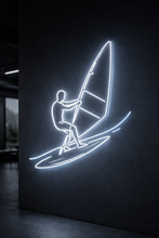 Load image into Gallery viewer, Windsurfer neon sign, Sailboarding neon sign, Board Sailing neon sign
